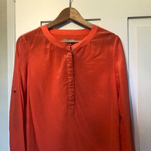 Silk blouse, beautiful coral colour